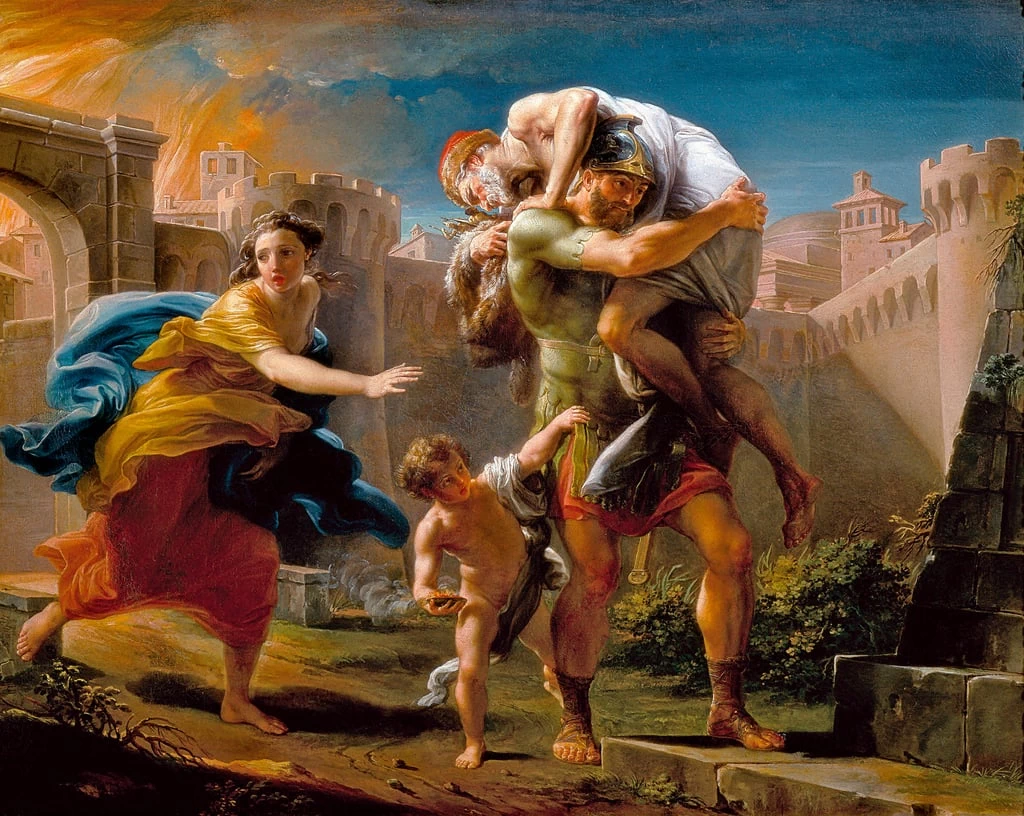 Pompeo - La fuga da Troia, Galleria Sabauda, Torino